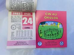 24 Eylül 1982 hediyelik orijinal Ülker takvim yaprağı (Cin Ali kitabı hediyeli:)