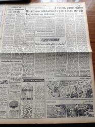 Ulus Gazetesi - 26 Ocak 1956 - İlham Gencer Ve Arkadaşları - Hüseyin Cahit Yalçın - Bir Demokrat Parti Milletvekili Komisyonda Dedi Ki Arjantin'de Bile Basına İspat Hakkı Tanınmıştır - Ordinaryüs Profesör Sıddık Sami Onar'a Göre Mevcut Kanunlarla Çanlara Ot Tıkanmış - Eisenhower Sıhhati İyi Olursa Aday Olacak - Egeliler Kasım Gülek'i Bağrına Bastı - Bülent Ecevit Köşe Yazısı - Doğubank -  İngiliz Amerikan Görüşmeleri Yazan Ahmet Şükrü Esmer - Radyolardan Seçmeler - Silviya Sevimli Model Karikatür - Baykara Altın Küre Karikatür - Akbank - Milli Namzetler İlk Maçta Dokuz Gol Attı - Ordu Takımının Şampiyonası Maçları - Sophia Loren - İngiliz Kraliçesi 2. Elizabeth Afrika'ya Gidiyor - Medyumların Akıl Dışı Kehanetleri - Yenilmez Türk Yaşar Doğu'yu Evinde Ziyaret Ederek Konuştuk - Tarihin Meşhur Sakallı Kadınları - Emin Soysal - Hergeleci İbrahim Pehlivan Yazan Celal Davut Arıbal - Hicret Canbazoğlu -  Fransız Yıldız Martin Carol
