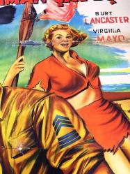 KAHRAMAN ÇAVUŞ, ORİJİNAL SİNEMA ÇİZİM AFİŞİ - South Sea Woman, 1953, FİLM AFİŞİ / POSTERİ - BÜYÜK BOY - ORİJİNAL - 100 X 68 cm EBADINDA - Original Turkish Big Size Movie Poster - Arthur Lubin, Edwin Blum, Earl Baldwin, Stanley Shapiro, Burt Lancaster, Virginia Mayo, Chuck Connors, Arthur Shields, Barry Kelley, 	Leon Askin, Veola Vonn, Bob Sweeney, Hayden Rorke, Raymond Greenleaf, Paul Burke, Henri Letondal, William O'Leary, John Alderson, George Saurel, WARNER BROS (RESTORASYON YAPILMIŞTIR, DÖNEM AFİŞİDİR)