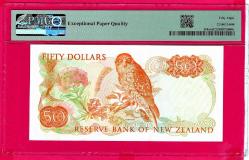 YENİ ZELANDA NEW ZEALAND 50 DOLLARS P174a 1981-85 aUNC PMG 58 EPQ (TK16 282) ÇİLALTI