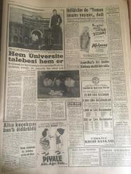 YENİ SABAH GAZETESİ 7 EKİM  1962 YIL :25 SAYI :8466----Yeni Gösteri Yürüyüşleri Kanunu Mecliste --Siyasi Af Kanunu Meclise Getiriliyor ----AP bugün İzmir ve Adana da  Miting  Yapacak --Milli  Koalisyonu  Bu Defa AP İstiyor --Sel  kurbanlarının  sayısı çoğalıyor ---Memleketin  ilk ve tek ihtiyacı :Huzur --AP Partileri Demokrasiyi Korumağa Davet  Etti ----Dokuz çıplak bir hamamda  ele geçti --Kral Faruk hakaret  davası için Miami  'ye  davet edildi ---Tiyatrohane  :Siyavuşgil ---Erkekler  kavga edince  kadınlar  birbirine  girdi ---Brigitte Bardot dan  tehlikeli ---Menhus bir  hastalık genç  çifti  tehdit  ediyor ---Futbol sahalarının meçhul bir takımı  :Habeşistan --İhtilalcilerde  Yemen İmamı  Yaşıyor Dedi --Amerikalı  bir kadın Binbaşı  Mahkum Oldu --Fenerbahçe ,Altınordu 'yu Mithatpaşa  da 1-0  yenebildi --B.Spor ,Feriköy den  iki puan aldı :1-0--H.Tepe  A.Gücü 'nü  dün 1-0  mağlup etti ---Galatasaray  bugün  K.Spor la  oynuyor --