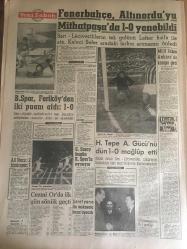 YENİ SABAH GAZETESİ 7 EKİM  1962 YIL :25 SAYI :8466----Yeni Gösteri Yürüyüşleri Kanunu Mecliste --Siyasi Af Kanunu Meclise Getiriliyor ----AP bugün İzmir ve Adana da  Miting  Yapacak --Milli  Koalisyonu  Bu Defa AP İstiyor --Sel  kurbanlarının  sayısı çoğalıyor ---Memleketin  ilk ve tek ihtiyacı :Huzur --AP Partileri Demokrasiyi Korumağa Davet  Etti ----Dokuz çıplak bir hamamda  ele geçti --Kral Faruk hakaret  davası için Miami  'ye  davet edildi ---Tiyatrohane  :Siyavuşgil ---Erkekler  kavga edince  kadınlar  birbirine  girdi ---Brigitte Bardot dan  tehlikeli ---Menhus bir  hastalık genç  çifti  tehdit  ediyor ---Futbol sahalarının meçhul bir takımı  :Habeşistan --İhtilalcilerde  Yemen İmamı  Yaşıyor Dedi --Amerikalı  bir kadın Binbaşı  Mahkum Oldu --Fenerbahçe ,Altınordu 'yu Mithatpaşa  da 1-0  yenebildi --B.Spor ,Feriköy den  iki puan aldı :1-0--H.Tepe  A.Gücü 'nü  dün 1-0  mağlup etti ---Galatasaray  bugün  K.Spor la  oynuyor --