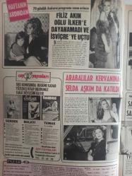 Pazar Haftalık Aktüalite Sinema Tiyatro Müzik ve Magazin Dergisi - 24 Mart 1977 - Sayı:1070 - Brigitte Koch - Canan Candan - Filiz Akın - İlker İnanoğlu - Arabalılar Kervanına Selda Aşkım da Katıldı - Şarkıcı Yeliz ''Bu Ne Dünya Kardeşim'' Filminde - Nisa Serezli Sinemada - Uğur Böcekleri - Şantöz Yaprak Erkeğini Bulursa Sinemayı da Sahneyi de Bırakacak - Sevim Tuna Amerika'daki Kızının Yanına Yerleşecek - Orhan Aksoy - Fatma Girik - Müjde Ar Diskotek Kızı Oldu - Ferhan Şensoy - Mahmut Cevher - Stephane Marianne fotoğraf ve haberi - Dergi Tam Değildir Sadece 10 Sayfası Mevcuttur