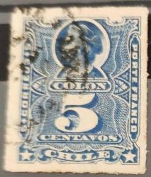 +++ ŞİLİ COLON  1881   5C     A - DAMGALI