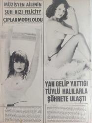 Pazar Haftalık Aktüalite Sinema Tiyatro Müzik ve Magazin Dergisi - 10 Mart 1977 - Sayı:1068 - Melinda Delon - Müşerref Tezcan - Feri Cansel Ölümün Eşiğinden Döndü - Pakize Suda Yeni Filmiyle Yine Yeşilçam'da - Sezen Cumhur Önal - Merih Akalın - Aydan Adan - İnci Günay - Hamiyet Eren - Füsun Özben - Deniz Erkanat - Aynur Aydan - Meral Zeren Ses Tellerinden Ameliyat Olacak - Selami Şahin - Mualla Omay Sessizce Evlenmişti Yine Sessizce Ayrıldı - Özgürlüğe Kavuşan Mualla Omay Yine Sinemaya Dönüyor - Nükhet Duru - Neşe Alkan Sahnede En Büyük Desteğim Eşim Diyor - Perihan Ateş fotoğraf ve haberi - Dergi Tam Değildir Sadece 14 Sayfası Mevcuttur