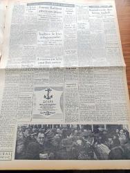 Ulus Gazetesi - 26 Kasım 1953 - CHP 10. Kurultayı Beyannamesi - Hüseyin Cahit Yalçın - Millet Partisi Dünkü Duruşmasında 10 Sanık 26 Avukat On Yedi Dinleyici - Nihat Erim - İngiltere Macaristan'a Dün 6 3 Mağlup Oldu - Kore'de İstanbul İçin Bir Teklif - Yunan Kralı Paul Teksas'ta - İsrail'in Kadın Başbakan Adayı Golda Myerson - İdamı İstenen Eski Irak Başbakanı Doktor Musaddık - Eczahane Açma Tahdidi Kaldırılıyor - Avusturya İçin Yeni Batı Notası - Güzel Gözlü Yosma Yazan Pierre Decourcelle Yazı Dizisi - Namık Zeki Aral - Saffet Arıkan'ın Ölüm Yıldönümü - İngiltere İle İran Anlaşamıyorlar - Çapa Nakış Ve Kroşe İplikleri - Sharett İsrail Başbakanı Oldu-  Mau Mau'ların Bombardımanı - Müthiş Bir Cinayetin Hikayesi - Fenerbahçe Beşiktaş Maçının Hakemi İtalyan Carpani - Halit Ergönül Ringe Dönüyor - Baykara'nın Serüvenleri Gecenin Kanatları Çizgi Roman - Dedektif Bil Morton Esrarlı Şato Çizgi Roman - Yılan Gibi Kadın Rosie Llanos- Kör Bir Kadının Hayatı Yazı Dizisi - Petter Fielding Motor