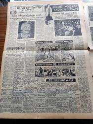Ulus Gazetesi - 26 Kasım 1953 - CHP 10. Kurultayı Beyannamesi - Hüseyin Cahit Yalçın - Millet Partisi Dünkü Duruşmasında 10 Sanık 26 Avukat On Yedi Dinleyici - Nihat Erim - İngiltere Macaristan'a Dün 6 3 Mağlup Oldu - Kore'de İstanbul İçin Bir Teklif - Yunan Kralı Paul Teksas'ta - İsrail'in Kadın Başbakan Adayı Golda Myerson - İdamı İstenen Eski Irak Başbakanı Doktor Musaddık - Eczahane Açma Tahdidi Kaldırılıyor - Avusturya İçin Yeni Batı Notası - Güzel Gözlü Yosma Yazan Pierre Decourcelle Yazı Dizisi - Namık Zeki Aral - Saffet Arıkan'ın Ölüm Yıldönümü - İngiltere İle İran Anlaşamıyorlar - Çapa Nakış Ve Kroşe İplikleri - Sharett İsrail Başbakanı Oldu-  Mau Mau'ların Bombardımanı - Müthiş Bir Cinayetin Hikayesi - Fenerbahçe Beşiktaş Maçının Hakemi İtalyan Carpani - Halit Ergönül Ringe Dönüyor - Baykara'nın Serüvenleri Gecenin Kanatları Çizgi Roman - Dedektif Bil Morton Esrarlı Şato Çizgi Roman - Yılan Gibi Kadın Rosie Llanos- Kör Bir Kadının Hayatı Yazı Dizisi - Petter Fielding Motor
