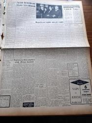 Ulus Gazetesi - 6 Şubat 1958 - Profesör Hüseyin Nail Kubalı Hakkında Demeç Veren Profesör Ragıp Sarıca -  Üniversiteler Kanunu Meclise Sevk Ediliyor - Münir Karabardak Kıbrıs Olaylarını Anlatıyor - Mersin Olayları Hakkında Yayın Yasağı Kalktı - 29 Ekim Günü Demokrat Partililer Bir CHP'li Öldürmüştü - Birleşik Arap Cumhuriyeti Anayasası Dün Açıklandı - Adalet Bağımsız Hakim Teminatlıdır - Bağdatsız Bağdat Paktı Yazan Yakup Kadri Karaosmanoğlu - Başbakan Adnan Menderes'in Akis Dergisi Aleyhine Açtığı Davaya Başlandı - İstanbul Üniversitesi Polis Kordonu Altında - Vatan Yolunda Milli Mücadele Hatıraları Yazan Yakup Kadri Karaosmanoğlu Yazı Dizisi - Festivalde Caz Dansa Davet - Hitsolini Diktatör Çizen Turgut Demir - Yeni Zelanda Mektupları -  Basından Özetle Kıbrıs - Silviya Kabiliyet Avcısı Çizgi Roman - Fenerbahçe Emniyeti Açık Farkla Mağlup Etti - Boksörler Kızılcahamam'da Kampa Alınıyor - Balkan Kros Şampiyonası - Kırıkkale'de Tertiplenen Futbol Turnuvası - Doğubank - PE Re Ja  Parfüm
