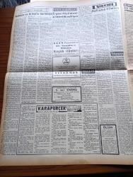 Ulus Gazetesi - 24 Şubat 1958 - Meclis'te Cumhuriyet Halk Partisi Milletvekiline Hücum Edildi- İsmail Rüştü Aksal Dün Basın Toplantısı Yaptı - Cumhuriyet Halk Partisi Meclis Grubu Tebliği - Londra'da Kıbrıs İçin Büyük Miting Yapıldı - Cumhurbaşkanlığı Danıştay Sayıştay Ve İstatistik Bütçeleri Çıktı - Amerika Türkiye Ve Harp Gemisi Veriyor - Fenerbahçe Dün Kasımpaşa'ya Yenildi - Şoförler Cemiyeti Başkanının Demeci A,dan Z'ye Kadar Yedek Parça Yoktur - Karapürçek Yazan M. Sunullah Arısoy Yazı Dizisi - Ardahan Ve Artvin'in Kurtuluşu Yazan Şevki Berker - Viyolonsel Resitali Yarın - Tarihte Bugün Osman Hamdi Bey'in Ölümü - Rus Lideri Kruşçev Batıyı Tehdit Ediyor - Tokat Milletvekili Şahap Kitapçının Konuşmaları - Diyanet İşleri Bütçesi - Ankara İstanbul Radyosu Programı - Silviya Kabiliyet Avcısı Çizgi Roman - Baykara Attila'nın Sesi Çizgi Roman - Osmanlı Bankası - Pamukbank - Havilland Krem - Kurtuluş Sineması - Bir Avuç Toprak Filmi Başrolde Ayhan Işık - Günün Kadını Filmi