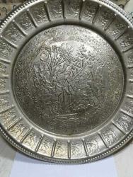 KABARTMA ANTİK DESENLİ İRAN BAKIR TABAK