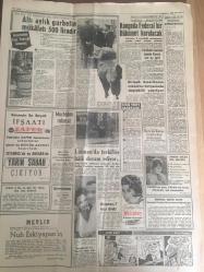 YENİ SABAH GAZETESİ  6 OCAK 1962 YIL :24 SAYI :8197--Meclis te dün yine  gürültüler koptu ---Yüksek  tahsilli  kızlara mecburi  hizmet istendi --Nezih  Kuzbari  siyasi polisi de  dolandırmış --Ruslar  iltica  hadisesinden  telaşlandılar --İçinde  70.000 lira olan çanta  çalındı --Devletin  Kitapçılığı :Siyavuşgil ---Altı  aylık  gurbetin  mükafatı  500 liradır --Kongo da Federal Hükümet Kurulacak --Lübnan da tevkifler  hala devam ediyor ---Sinema :Siyah Orfe  --Skandal  avukatı son nefesini  uykusunda verdi --Güreş Federasyonunda Değişiklik  Yapılacak ----Galatasaray ve Fenerbahçe de  hava henüz  yatışmadı --Naci ,Hilmi ve Lefter çalışmaya  katılmadı --Beşiktaş G.Birliği Vefa İstanbulspor ---Can sakatlandı ama oynayacak ---