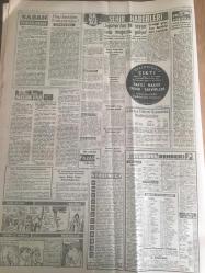 YENİ SABAH GAZETESİ 5 OCAK 1962 YIL :24 SAYI :8196---14 'ler Vatan Haini  Mi Yoksa Kahraman Mı ?--Ekrem Alican ,Amerikan Elçisi ile İktisadi Durum Görüştü --Mebus maaşı 2800 lira --Silivri Petrol  Ümidi İçinde --Dar gelirlilerden  T.Bonosu  Kalkıyor ---Hep beraber  koruyacağız  :Siyavuşgil ---Katanga  Parlamentosu  Kitona Anlaşmasını Görüşemedi --Japonya da  iki şiddetli deprem --Tiyatro :Zahir Güvemli ,Sahildeki Kanepe İle Pusuda ,İçimizdeki Aslan ,Senatür ,Oyuncakçı Dükkanı ,Mektuplar ,Mor Defter ----Gücüyener  Güreşçilerimiz  İran da acze  düştüler dedi --Galatasaray  keşmekeş  :Şimdide  İdare Heyeti İthama Başladı --Fenerbahçe 'ye  amatör  ruh  ve azim lazım --Fiorentina  12 sene sonra  tılsımı bozdu --Metin 'in  oynaması için  iki şart var---