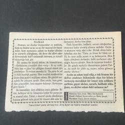 11 OCAK 2001 -TAKVİM YAPRAĞI-DOĞUM GÜNÜ HEDİYESİ-HİZMET TAKVİMİ,FUZULİNİN VEFATI,NAMAZ