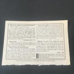 16 OCAK 2001 -TAKVİM YAPRAĞI-DOĞUM GÜNÜ HEDİYESİ-HİZMET TAKVİMİ,DÜNYA VE AHİRET SAADETİ İÇİN İBADET