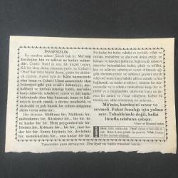 26 OCAK 2001 -TAKVİM YAPRAĞI-DOĞUM GÜNÜ HEDİYESİ-HİZMET TAKVİMİ,İNSAFSIZLIK