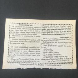 23 NİSAN 2001 -TAKVİM YAPRAĞI-DOĞUM GÜNÜ HEDİYESİ- HİZMET TAKVİMİ,23 NİSAN ÇOCUK BAYRAMI,ÇOCUK TERBİYESİ