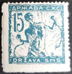 +++ YUGOSLAVYA KRALLIK FİSKAL , SLOVENYA  ÖZGÜRLÜK   1918     15P   - DAMGASIZ , HALİYLE