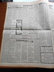 Ulus Gazetesi - 16 Mart 1958 - Batık Üsküdar Vapurunun Ne Gün Çıkacağı Henüz Belli Değil - Alsancak Silosunda Bir İnfilak Oldu - Ordu Takımı Paris'e Gidiyor - Genç Sanatkâr Oktay Dalaysel - İçişleri Bakanı Namık Gedik'i Çok Kızdıran Olay - İran Şahı Şimdilik Evlenmeyecek - Almanya İle Orkestra Şefi Mübadelesi - Hikmet Şimşek - Ankaralı Bir Sokak Köpeği Amerika'ya Götürülüyor - Gazeteciler Cemiyeti Balosu Neşeli Geçti - Cinsel Kudretsizliğin Psikanalitik Cephesi - Hakkı Şinasi Çoruh - Karapürçek Yazan M. Sunullah Arısoy Yazı Dizisi - Nuh'un Ankara Makarnası - Bay Tevfik İleri'nin Milletvekilliği Anlayışı Yazan Bülent Ecevit - Yakup Kadri Karaosmanoğlu - Silviya Kabiliyet Avcısı Çizgi Roman - Baykara Attila'nın Eli Çizgi Roman - İstanbul'dan Yazan Fikret Otyam Yazı Dizisi - Cinayet Rüzgarı Filmi Başrolde James Gagney - Küçük İlanlar- Ankaragücü İle Gençlerbirliği Son Maçı Oynuyor - Anıtkabir Kır Koşusu - Hacettepe Bursa'da Merinos'u Yarıda Kalan Maçta 2 0 Yendi - Emniyet Takımı Düştü