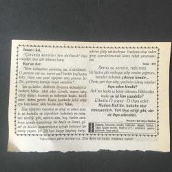 1 HAZİRAN 2001 -TAKVİM YAPRAĞI-DOĞUM GÜNÜ HEDİYESİ- HİZMET TAKVİMİ,FATİHİN AYASOFYADA İLK CUMA NAMAZINI KILIŞI 1453,