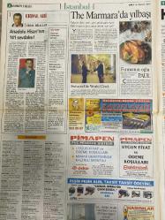 SABAH İSTANBUL GAZETESİ -16 Aralık 1997 -Erdal Bilallar-Ramazan yazgan-Filiz Güler-Ahmet Bahadırlı-her kavşağı bir galip-boğaz gören ev ateş pahası-Yılmaz Özdil-Yalçınlar albüm-Gedik motorlu araçlar-eczaneler-Pimapen-Swiss Otel’de World clock-the Marmara’da yılbaşı-haydarpaşa’da bir gün-kenan erçetin göz liman lokantası--önemli telefonlar--rezervasyon-Mehmet sarışın-Orkapsan-Cihan Ünal—Berna Laçin-Cem davran—Esra Akkaya— Cem Yılmaz- Şenol Baştakar-