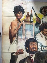 5 CESUR SERSERİ, ORİJİNAL SİNEMA ÇİZİM AFİŞİ - 5 figli di cane, 1969, FİLM AFİŞİ / POSTERİ - DEV BOY - ORİJİNAL - 140 X 100 cm EBADINDA - Original Turkish Big Size Movie Poster - Alfio Caltabiano, Ferdinando Baldi, Alfio Caltabiano, José Gutiérrez Maesso, George Eastman, Wayde Preston, Graziella Granata, Tano Cimarosa, Archie Savage, José Suárez, Nello Pazzafini, Antonella Murgia, Gianni Solaro (RESTORASYON YAPILMIŞ, DÖNEMİNE AİT FİLM AFİŞİ, ÇOK NADİR!)