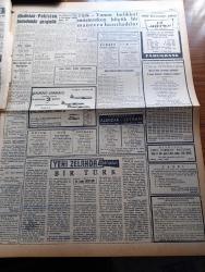 Ulus Gazetesi - 13 Nisan 1959 - Avrupa Konseyi Çalışmalarına Ve Son Konsey Seçimlerine Dair Kasım Gülek İzahat Verdi - Kıbrıs'ta Komünist Partisi Kuruldu - Üç Şehirde Milli Lig Maçları - Memleketin Dörtbir Bucağında Gerilik Hareketleri Belirmiştir - CHP Milletvekili Asım Eden'in Açıklaması - Cenevre Konferansı Toplanıyor - Sovyetlerin Atom Denemeleri İle İlgili Önemli Bildirisi - Refik Koraltan İyileşiyor - Çalar Saat Yazan Erle Stanley Gardner Yazı Dizisi - Otoriter Rejimlerde Basın Yazan Doğan Avcıoğlu - Hindistan Pakistan Hududunda Gerginlik - Pamukbank - Türk Yunan Birlikleri Müştereken Büyük Bir Manevra Hazırladılar - Argun Kupası Bisiklet Yarışı - Baykara Tutsak Çizgi Roman - Dalai Lama Hazinesini Kaçırabildi - Gençlerbirliği De Galatasaray'a Dün Boyun Eğmedi - Karagümrük Ve Adalet İzmir'de Yenildiler - Metin Oktay Milli Takımdan Çıkarıldı - Gazeteciler Maçında Ankara İstanbul'u Yendi - Fenerbahçe Ve Beşiktaş'ın Maçları Tehir Ediliyor