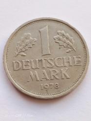 1978-G BATI ALMANYA DEUTSCHE 1 MARK  MADENİ PARASI