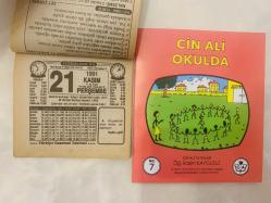 21 Kasım 1991 hediyelik orijinal Türkiye gazetesi takvim yaprağı (Cin Ali kitabı hediyeli:)