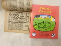 23 Kasım 1991 hediyelik orijinal Türkiye gazetesi takvim yaprağı (Cin Ali kitabı hediyeli:)