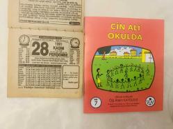 28 Kasım 1991 hediyelik orijinal Türkiye gazetesi takvim yaprağı (Cin Ali kitabı hediyeli:)