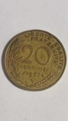 FRANSA 1967  20 CENTIMES