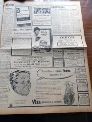 Ulus Gazetesi - 31 Mart 1957 - Kıbrıs'ta Rumlar Taşkınlığa Başladı - Lord Salisbury'nin İstifası Üzerine İngiltere Hükümeti Güç Duruma Düştü - Hüseyin Cahit Yalçın - Kuzey Afrika İçin Paris'te Nümayiş - Doktor Kamil Kırıkoğlunun Duruşmasına Dün Gizlilik Kararı Verildi - Ankara'nın En Büyük Kütüphanelerinden Umumi Kütüphane - Kasım Gülek'in İfadesi Alındı - Mısır Devlet Reisi Nasır Tehdide Baş Eğmeyeceğiz  Dedi - İzmir de Bugünkü At Yarışları - Demiryolu İşçileri Zam İstiyorlar - Devlet Kuşu Yazan Orhan Kemal Yazı Dizisi - Ticaret Lisesinde Kahramanlık Günü - Tamek Marmeletları - Yakup Kadri Karaosmanoğlu - Vita Yağ - Yapı Ve Kredi Bankası - Peri Masalı Sona Erdi Marlon Brando İle Nişanlısı Fransız Balıkçı Kızı Ayrıldılar - Bir Gerçek Sanatçı Şarlo Charlie Chaplin Yazı Dizisi - Lider Ankaragücü Mağlup - Havilland Krem - Vefa Galatasaray'ı Dün Terletti - Karmen Gömlek Atölyesi - Gazetecilerin Bugünkü Maçı - Futbol Federasyonu Tek Seçicisi Eşref Aykaç'ın İstifası