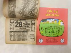 28 Ağustos 1991 hediyelik orijinal Türkiye gazetesi takvim yaprağı (Cin Ali kitabı hediyeli:)