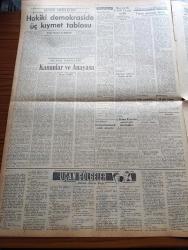Ulus Gazetesi - 20 Nisan 1950 - Hüseyin Cahit Yalçın - Peyami Safa Köşe Yazısı - General G. Lawton Collins'in Demeci Türkiye Her Tecavüzü Önleyecek Durumdadır - Tahriklere Karşı Demokrat Parti'de Cephe Aldı - Demokrat Parti Genel Başkanı Celal Bayar - Haydarpaşa Önlerinde Mal Boşaltan Bir Norveç Vapurunda İnfilak Oldu - Kanunu Türbesi Törenle Açıldı - Şam'da Amerikan Elçiliğine Bomba Atıldı - Tarikatçıların Duruşması Kemal Pilavoğlu Dün Tevkif Edildi - Uçan Gölgeler Yazan Server Bedii Yazı Dizisi - Nazım Poroy - Washington Haberlerine Göre Ruslar Doğu Almanya İle Münferit Barış Yapacaklar - Teşvikiye'de Yeni Pazar Yeri Açıldı - Amerikalılar İzmir Fuarı Komitesi Kurdular - Ulus Kupası Maçları Bugün Başlıyor - Yankee Paşa Yazan Edison Marshall Yazı Dizisi - Teknik Öğretmen Askeri Tıp Okulunu 5 2 Yendi - Altay Ve Göztepe Bugün Geliyorlar - Resimlerle Dünya Olayları - Turizm Neler Getiririr - Zehra Bilir Bomonti Aile Saz Salonunda - Brasso Maden Cilası-Ankara Palas Salonlarında Veda Balosu