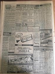 YENİ SABAH GAZETESİ  19 NİSAN 1958 YIL :20 SAYI :6871---EOKA 'cıların  yaktığı bir evde  beş Türk diri diri yandı --Batı Trakya da sekiz Türk  vuruldu ----Yeni Dolmuş Taksi Ücretleri Belli Oldu ---Başvekil bu sabah  Tokyo 'ya hareket  etti --232 gayrımenkulün  daha  istimlakine  karar verildi --Bize  mahsus  manzaralar :Siyavuşgil ---İkramiye alan  memurlar çarşıdaki faaliyet arttırdı ---Şehrimizde iki  lüks  sinema kazandı --Beyoğlu  evlendirme  dairesinde 5 dakika da  nikah  kıyılıyor ----Enterpol  İstanbul Bürosu  Fiilen Çalışmağa Başladı ---Sinema :Bu haftadaki Filmler  :Can Yoldaşı , Üçüncü Anahtar ,Kolejli  Kızlar ,---Aşk Olimpia ,Moda 'yı  açık farkla  yendi :86-45---D.Şafaka ,Galatasaray 'ı  tekrar mağlup  etti :3-2--Adalet -B.Spor Fenerbahçe -Blau Weis ---Kaya ve Gönen 'i  bu  sabah Remondini çalıştıracak ---