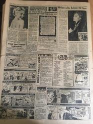 YENİ SABAH GAZETESİ  19 NİSAN 1958 YIL :20 SAYI :6871---EOKA 'cıların  yaktığı bir evde  beş Türk diri diri yandı --Batı Trakya da sekiz Türk  vuruldu ----Yeni Dolmuş Taksi Ücretleri Belli Oldu ---Başvekil bu sabah  Tokyo 'ya hareket  etti --232 gayrımenkulün  daha  istimlakine  karar verildi --Bize  mahsus  manzaralar :Siyavuşgil ---İkramiye alan  memurlar çarşıdaki faaliyet arttırdı ---Şehrimizde iki  lüks  sinema kazandı --Beyoğlu  evlendirme  dairesinde 5 dakika da  nikah  kıyılıyor ----Enterpol  İstanbul Bürosu  Fiilen Çalışmağa Başladı ---Sinema :Bu haftadaki Filmler  :Can Yoldaşı , Üçüncü Anahtar ,Kolejli  Kızlar ,---Aşk Olimpia ,Moda 'yı  açık farkla  yendi :86-45---D.Şafaka ,Galatasaray 'ı  tekrar mağlup  etti :3-2--Adalet -B.Spor Fenerbahçe -Blau Weis ---Kaya ve Gönen 'i  bu  sabah Remondini çalıştıracak ---