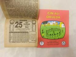 25 Haziran 1991 hediyelik orijinal Türkiye gazetesi takvim yaprağı (Cin Ali kitabı hediyeli:)