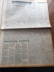 Ulus Gazetesi - 16 Nisan 1950 - Peyami Safa Köşe Yazısı - Hüseyin Cahit Yalçın - CHP Divanı Toplanıyor - Celal Bayar Karikatürü - İrtica Hareketleri Gençlik Arasında İnfial Doğurdu - Milli Türk Talebe Birliğinin Beyannamesi - Dünya Futbol Şampiyonasından Çekildik - Galatasaray Fenerbahçe Berabere Kaldı - Mersin'de uçan Daire Görüldü - Fuat Arna Gece Tevkif Edildi - Falih Rıfkı Atay - Uçan Gölgeler Yazan Server Bedi Yazı Dizisi - Devlet Resim Ve Heykel Sergisi - Ulus Kupası Basketbol Maçları - İstanbul'da Kömür Tesisleri Açıldı - Susan Hayvard'ın Çevirdiği Yeni Film - Yeni Yerli Film Karadeniz Postası - Frank Sinatra - Jean Simmons Beyaz Perdede İlk Defa Dünya Evine Giriyor - Eğlenceli Sayfa - Saint Pierre Kilisesinde Kopan Müthiş Vaveyla - Zehra Bilir Bomonti Aile Saz Salonunda - Yuvam Filmi - Hemşire Nimet Yazan Azmiye Hami Güven - Yalova Kaplıcaları - Gar Gazinosu - Halk Sabunları - Beşiktaş Vefa'yı 2 1 Mağlup Etti- Gençlerbirliği Demirspor Ankara'da Bugün Karşılaşıyor