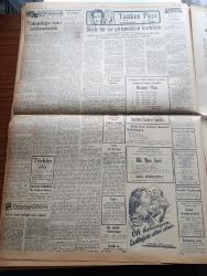 Ulus Gazetesi - 16 Nisan 1950 - Peyami Safa Köşe Yazısı - Hüseyin Cahit Yalçın - CHP Divanı Toplanıyor - Celal Bayar Karikatürü - İrtica Hareketleri Gençlik Arasında İnfial Doğurdu - Milli Türk Talebe Birliğinin Beyannamesi - Dünya Futbol Şampiyonasından Çekildik - Galatasaray Fenerbahçe Berabere Kaldı - Mersin'de uçan Daire Görüldü - Fuat Arna Gece Tevkif Edildi - Falih Rıfkı Atay - Uçan Gölgeler Yazan Server Bedi Yazı Dizisi - Devlet Resim Ve Heykel Sergisi - Ulus Kupası Basketbol Maçları - İstanbul'da Kömür Tesisleri Açıldı - Susan Hayvard'ın Çevirdiği Yeni Film - Yeni Yerli Film Karadeniz Postası - Frank Sinatra - Jean Simmons Beyaz Perdede İlk Defa Dünya Evine Giriyor - Eğlenceli Sayfa - Saint Pierre Kilisesinde Kopan Müthiş Vaveyla - Zehra Bilir Bomonti Aile Saz Salonunda - Yuvam Filmi - Hemşire Nimet Yazan Azmiye Hami Güven - Yalova Kaplıcaları - Gar Gazinosu - Halk Sabunları - Beşiktaş Vefa'yı 2 1 Mağlup Etti- Gençlerbirliği Demirspor Ankara'da Bugün Karşılaşıyor