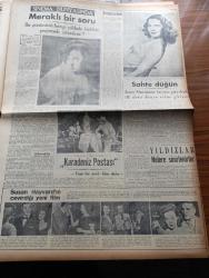 Ulus Gazetesi - 16 Nisan 1950 - Peyami Safa Köşe Yazısı - Hüseyin Cahit Yalçın - CHP Divanı Toplanıyor - Celal Bayar Karikatürü - İrtica Hareketleri Gençlik Arasında İnfial Doğurdu - Milli Türk Talebe Birliğinin Beyannamesi - Dünya Futbol Şampiyonasından Çekildik - Galatasaray Fenerbahçe Berabere Kaldı - Mersin'de uçan Daire Görüldü - Fuat Arna Gece Tevkif Edildi - Falih Rıfkı Atay - Uçan Gölgeler Yazan Server Bedi Yazı Dizisi - Devlet Resim Ve Heykel Sergisi - Ulus Kupası Basketbol Maçları - İstanbul'da Kömür Tesisleri Açıldı - Susan Hayvard'ın Çevirdiği Yeni Film - Yeni Yerli Film Karadeniz Postası - Frank Sinatra - Jean Simmons Beyaz Perdede İlk Defa Dünya Evine Giriyor - Eğlenceli Sayfa - Saint Pierre Kilisesinde Kopan Müthiş Vaveyla - Zehra Bilir Bomonti Aile Saz Salonunda - Yuvam Filmi - Hemşire Nimet Yazan Azmiye Hami Güven - Yalova Kaplıcaları - Gar Gazinosu - Halk Sabunları - Beşiktaş Vefa'yı 2 1 Mağlup Etti- Gençlerbirliği Demirspor Ankara'da Bugün Karşılaşıyor