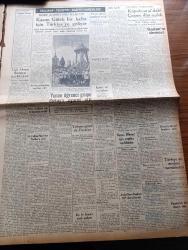 Ulus Gazetesi - 8 Nisan 1950 - Peyami Safa Köşe Yazısı - Milli Eğitim Kupası Maçlarının 4. Haftası - Fenerbahçe Vefa Takımları Dün Sabah Geldiler - Amerika Yakında Cüretli Hareketlere Girişecek - Milletvekilliği İçin Aday Yoklaması Yarın Saat Onda Yapılıyor - Uçan Gölgeler Yazan Server Bedi Yazı Dizisi - Feridun Osman Menteşeoğlu - Kore Komisyonu Başkanı Kasım Gülek Bir Hafta İçinde Türkiye'ye Geliyor - Nazım Hikmet'in Açlık Grevini Bırakması İçin Yapılan Teşebbüsler - Kapalıçarşı'daki Çeşme Dün Açıldı - Lüt Yolunda Yazan Kerim Ömer Çağlar Yazı Dizisi - Yankee Paşa Yazan Edison Marshall Yazı Dizisi - Bolu Ve Turizm - Resimlerle Dünya Olayları - Kıymetli Ses Sanatkarı Mualla Gökçay Bomonti Aile Saz Salonunda - Hemşire Nimet Yazan Azmiye Hami Güven - Çocuk Fotoğrafı Müsabakası - Lüküs  Hayat Park Ve Sus Sinemalarında - Halide Pişkin - Yaşar Özsoy - Settar Hazım Körmükçü - Cihat Arman - Hilmi Kiremitçi - Müjdat Yetkiner - Mehmet Ali Has - Galatasaray - Lefter Küçükandonyadis - Beşiktaş