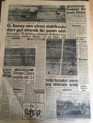 YENİ SABAH GAZETESİ   24 NİSAN  1961 YIL :23 SAYI :7943----Asi Generaller  Bütün Cezayir e Hakim --23 Nisan Bütün Yurtta Heyecanla Kutlandı --372 gün sonra İstanbul da ilk kongreyi  CHP  yaptı ---400 balon  patlayınca  baloncunun evi çarpıtıldı ----Sarhoş  polis  bir taşralıyı  vurdu---Kalabalık Meclislerden İşler Geç ve Güç Çıkar --Çölde açan gül :Siyavuşgil --Ecnebi ile temas eden  ceza görür----Fransızlarla ,Fransızlar arasında  Cezayir  meselesi --Tiyatro :Sonunda Kadar---Galatasaray  son yirmi  dakika da dört gol atarak  iki puan ---Kasımpaşa dört  puanla dönüyor --Göztepe I.Sporu  Mağlup Etti :3-1--Feriköy Karşıkaya' ı  yenerek  baraj  tehlikesinden  kurtuldu --