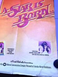 BİR YILDIZ DOĞUYOR, ORİJİNAL Amerikan baskı  İngilizce SİNEMA AFİŞİ - A STARS IS BORN, 1976, FİLM AFİŞİ / POSTERİ - BÜYÜK BOY - ORİJİNAL - 100 X 75 cm EBADINDA - Original Turkish Big Size Movie Poster - Frank Pierson,  Barbra Streisand, Kris Kristofferson, Gary Busey, Oliver Clark, Venetta Fields, Clydie King, Marta Heflin, M.G. Kelly, Sally Kirkland