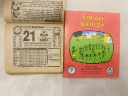 21 Nisan 1991 hediyelik orijinal Türkiye gazetesi takvim yaprağı (Cin Ali kitabı hediyeli:)