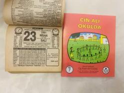 23 Nisan 1991 hediyelik orijinal Türkiye gazetesi takvim yaprağı (Cin Ali kitabı hediyeli:)