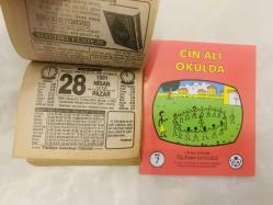 28 Nisan 1991 hediyelik orijinal Türkiye gazetesi takvim yaprağı (Cin Ali kitabı hediyeli:)