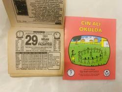 29 Nisan 1991 hediyelik orijinal Türkiye gazetesi takvim yaprağı (Cin Ali kitabı hediyeli:)