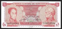 ** VENEZUELLA ( 5 * BOLİVARES ) 1989 - ÇİL