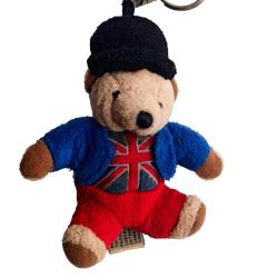 Keel Toys Simply Soft Koleksiyonu Londra Etiketli Peluş Ayı Paddington Tipi Oyuncak Figür Anahtalık 1994
