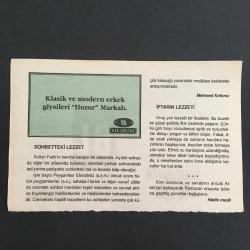19 OCAK 1997-TAKVİM YAPRAĞI-DOĞUM GÜNÜ HEDİYESİ-HUZUR TAKVİMİ,GALİÇYA ZAFERİ,1917,ÇIRAĞAN SARAYI YANGINI,1910,ARNAVUTLUKTA İBADET YASAĞININ KALDIRILMASI,1991,ÇOCUĞUNUZA İSİM,SOHBETTEKİ LEZZET,İFTARIN LEZZETİ